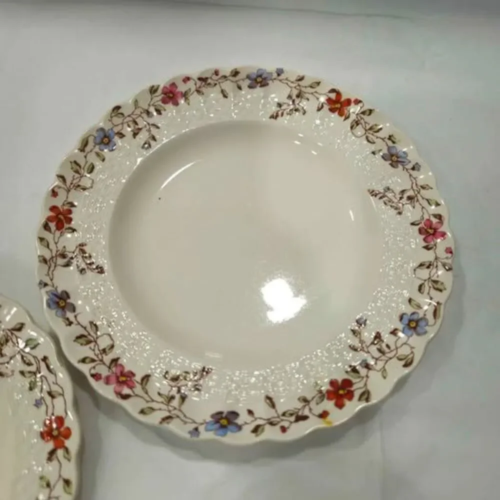 Copeland Spode Wicker Dale Cowslip Dishes Set